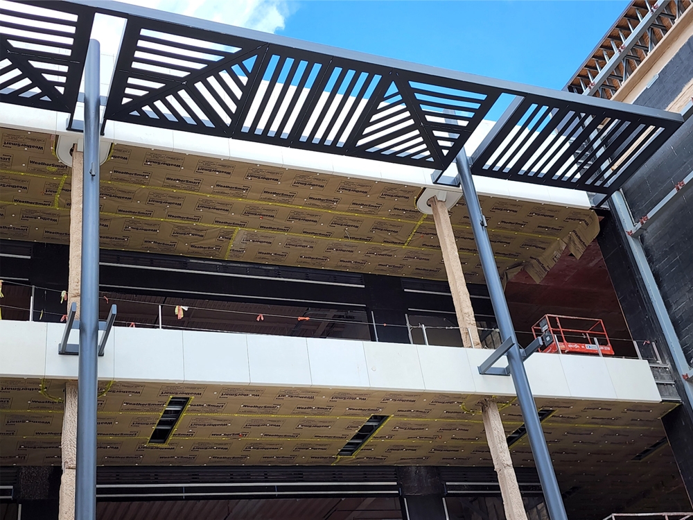 Custom perforated canopy