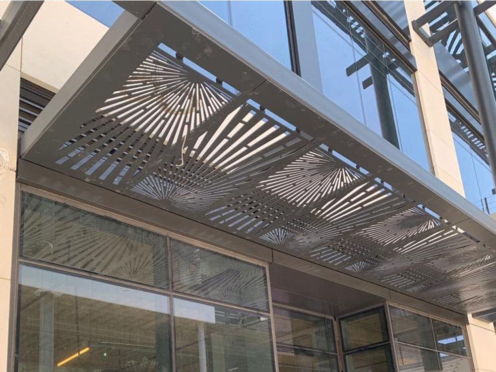 Custom perforated canopy